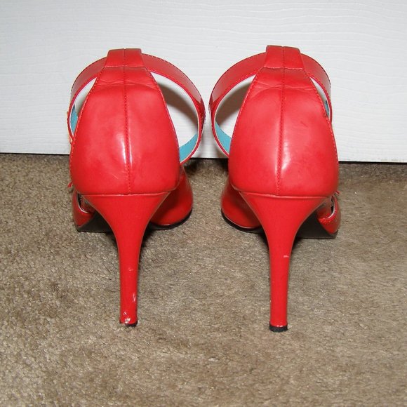size 8 Vintage Used STEVE MADDEN Red Hot Sexy heel - Picture 8 of 14